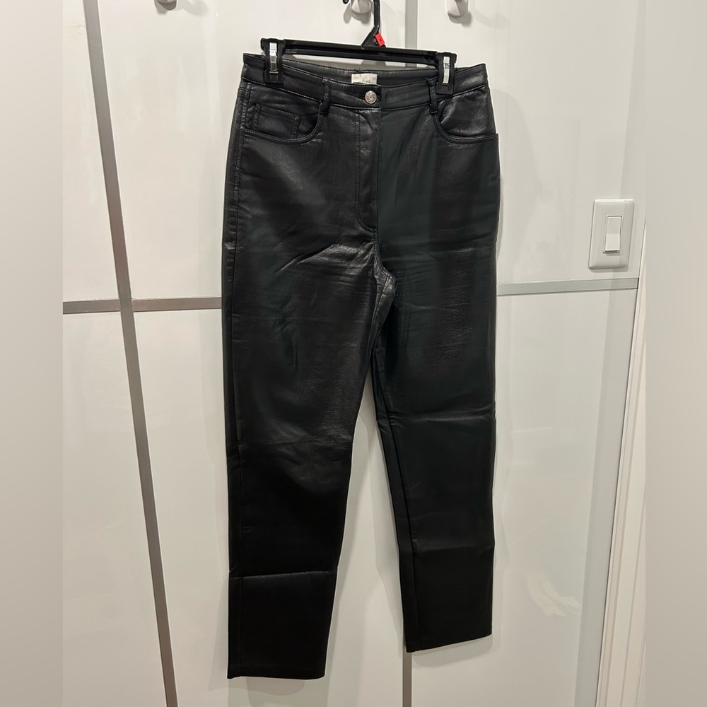 Wilfred Black Faux Leather Pants